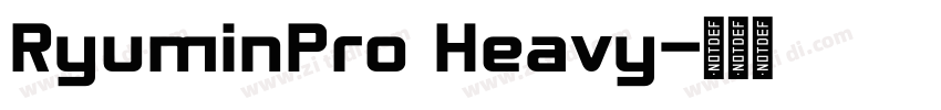 RyuminPro Heavy字体转换